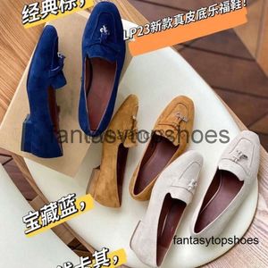 Loro Piano LP Shoes Single Casual Sneakers Summer Mens Shoes Charms Suede Loafers Genuine Retro Pea Shoe Women Comfort Flats Outdoor WUWC