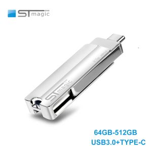 Enheter Stmagic KT39 USB Flash Drive USB3.0 Typec OTG Pendrive 128 GB 64 GB 256 GB 512GB Memoria OTG 150MB/s för smartphone -dator