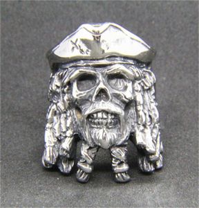 5PCLlot New Men Boys Cool Ghost Skull Pierścień 316L STELIMICZNA Biżuteria Modna Popularna motocyklista styl bioder Ring95405606315180