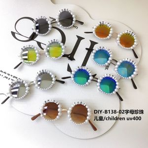 Mode Kinderbrille Trendy DIY Baby Sonnenschutz und UV -Brille 240419