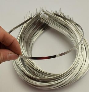 50pcs 4mm alice bands wide METAL HEADBAND Silver Color Plain Lady Hair Bands Headbands No Teeth DIY2469768