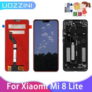 Skärmar för Xiaomi Mi 8 Lite LCD Display Pekskärm Digitizer Assembly No/With Frame For Xiaomi Mi8 Lite Mi 8x LCD Tested