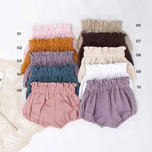 Shorts Adorable Baby Summer Shorts 0-24Months Newborn Baby Soft Breathable Bloomers Toddler Diaper Covers Baby Clothes H240425