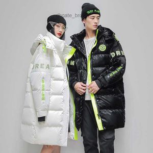 Duck White Down Parkas Long Jacket Men Women Autunno inverno Giacche da cappotto caldo con cappuccio cappotto esterno cappotto Black Wjhite nero