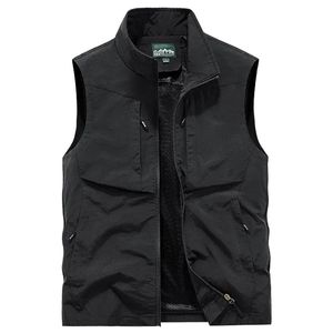 Plus Size 7XL 8XL Men's Fishing Vest Outdoor Quick-Dry Hunting Travel Gym Jogging Running Sport Sleeveless Mesh Waistcoat Jacket 240423