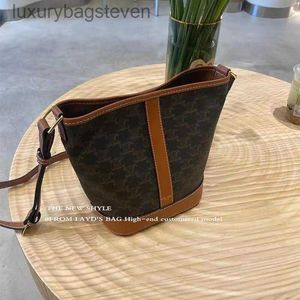 Top Level Original 1to1 Cellin Designer Bags Bucket Bag Texture Commuter Large Capacity Single Shoulder Crossbody Bag Trendy with High Quality Original Logo