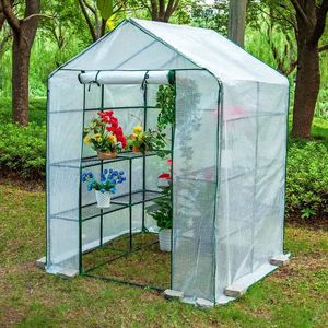 Stort Walkin Greenhouse Wintering Plant Protection Cover Outdoor Indoor Garden Flowe Potted Frost Rain Grow Tent 240415