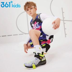 Boots 361 Degrees Brand Basketball Shoes Kids Boy Fashion Sneakers Comfortable Kids Sports Shoes Breathable Casual Outdoor Shoes