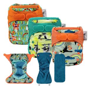 Pannolino chiuso popin allintwo oveleze di bambù riutilizzabile aplix pannolino unisex design per baby e toddler pannolo riutilizzabile ecologico