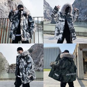 Winter Privathinker casual de tamanho grande parka casaco de moda quente engross zíper camuflage streetwear mass jaquetas 201027 s