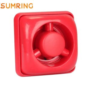 Siren 24V DC Long Life Fire Siren med Strobe Fire Alarm Red Police Alarm For Security