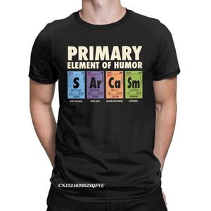 T-shirty męskie Sarcasmo Masculino Tabela Peridica de Humor T-shirt Segurana Engraada T Tops de Algodo Puro Harajuku manga T240425