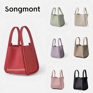 Songmont Medium vegetabilisk korgversion Låsspänne ny hög kapacitet hink handhållen crossbody kvinnors väskor sång