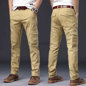 Men's Pants 2023 New Mens Cargo Pants Loose Army Tactical Pants Multi-pocket Casual Trousers Pantalon Homme Male Cotton Military Overalls d240425