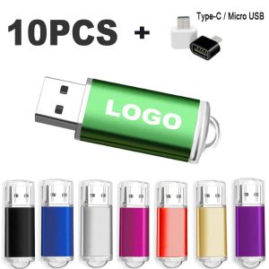 Unidades 10pcs/lot cor USB Drive flash 2.0 4GB 8GB 16GB Mini Memory Stick Stick Pendrive