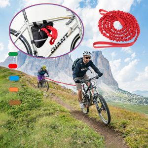 Paracord Parentchild ridning med reflekterande cykeltraktion rep utomhus mountainbike bogsering elastisk teleskop bilrep