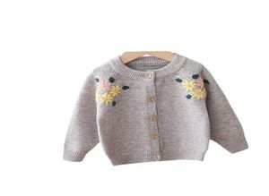 Meninas Cardigan Kids Casacos Baby Outerwear Cotton Crochet Padrões de tricô infantil Crianças Roupas Autumn Winter Manga Longa Jack9991451