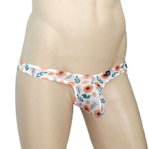 Unterwäsche Herren Luxus-Unterhose Ultra-dünn-Eis Seide gedruckt super sexy bikini unterwört enge sell