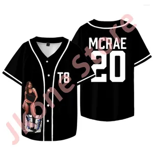 Men's Jackets Tate McRae T8 Merch Jersey Think Later Tour T-shirts Women Men Fashion Casual Baseball Jacket Tee