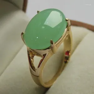 Clusterringe wundervoller Schmuck!Edelste hellgrünste Jade -Ring der Dame (7 8 9#) 925