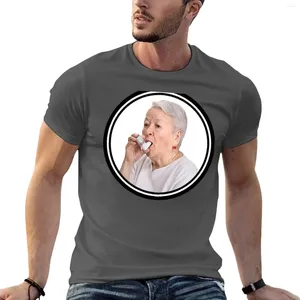 Topcini da uomo T-shirt della nonna per asma T-shirt oversize vintage magliette anime nere per uomini