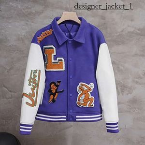 Louies Vuttion Mens Jacket Designer Бейсбольная куртка роскошная винтажная куртка мода Письмо вышивая Louie Women Lose Causal Coat