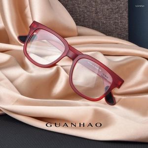 Sunglasses Guanhao Brand Women's Presbyopia Glasses Polygonal Frame Clear Elderly Men's Thick Large Reading 1.5