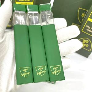 Hidden Hills California Dreamin Live Resin Vaporizer Pen Empty Bar Device 2 Grams Rechargeable Disposable Pods for Thick Oil 300mAh with Packaging Box