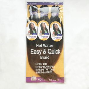 Entzückende vordehnte EZ Geflecht 52 Zoll Ombre Farbhäkeln Geflecht Easy Flechthaarschicht Yaki 3pcs Wasserset 240424