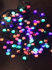 Beleuchtungsstaaten 10M100 LEDs Kirschballfee Leuchten LED LOWVoltage Dunkelgrüne Linie Starry Terry Saite Lichter für Outdoor Decor2621760