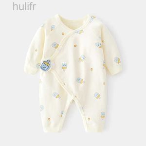 Rompers Cotton Newborn Baby Girl Boy Romper Print Infant Jumpsuit Casual New born Clothes For Girls Boys Spring Autumn Clothing New 0-6M d240425