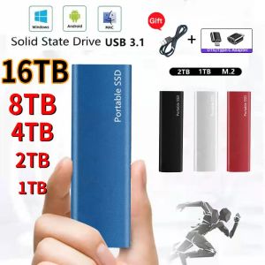 Scatole 1 TB Portable ad alta velocità Mobile a stato solido Drive da 500 GB SSD Drivi rigidi mobili Decili di archiviazione esterna per laptop Mac 2023 Nuovo