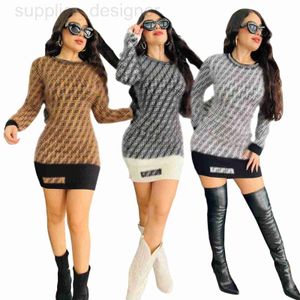 Basic & Casual Dresses designer M4038 Women's Autumn and Winter New Knitted Temperament Sexy Wrapped Hip Dress 3 Colors ZXHZ