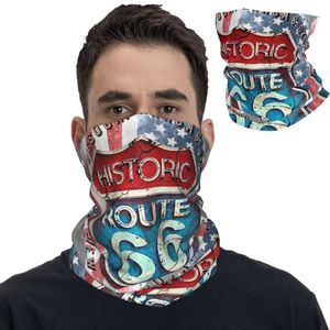 Moda yüz maskeleri boyun gaiter rota 66 bandana boyun gaiter baskılı balaclavas maskesi atkısı çok fonksiyonlu başlık balıkçılığı erkekler kadınlar yetişkin y240425