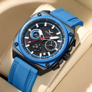 Onola Fashion Square Men's Watch Новые многофункциональные кварцевые водонепроницаемые ленты