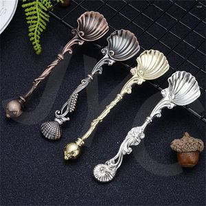 Colher de café Leite collo colheres criativas ecológicas e ecologicamente corretos Acessórios de cozinha de cozinha sobremesa Scoop retro de liga de zinco colher de utensílios de mesa