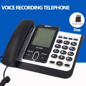 Zubehör brandneue digitale Anrufaufzeichnung Wired Telefon mit 1G SD -Karten -Handfree -Anruf -ID für Home Office Business Festirmen Telefon