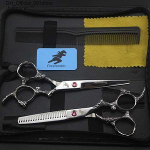 Haarschere 6 Zoll hochwertig Schneiddünnungen professioneller Friseur Schere Haarschneidwerkzeug Friseur Set Schere Ausdünnung Salon Q240425