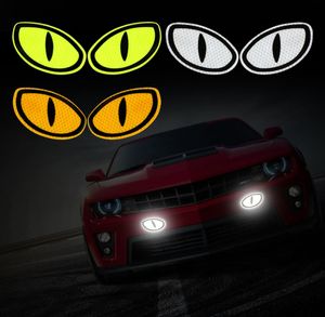 2PCSSet Car Sticker Reflective Cat Eyes Motorcykelklistermärken bakspegel Dekaler Auto Universal Cool Accessories6263064