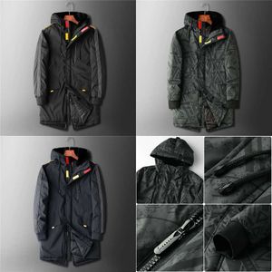 6xl 5xl 7xl 8xl Men's Loose Padded Jacket Classic Fashion Winter Brand Clothing Tjock och varm stor storlek lång huva Parka 201028