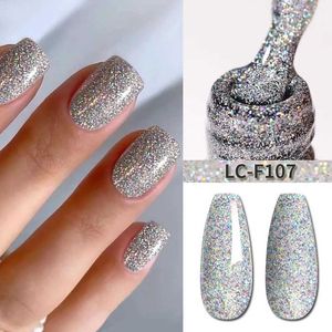 Poliska do paznokci LilyCute 7ml Glitter Series Sliver Gel Gel Paznokcie Super jasne, długoterminowe półprzewodowe zanurzenie UV Paznokcie Art Vernis Manicure Y240425