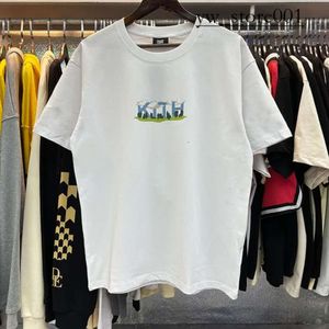 Kith Designer camiseta masculina camiseta de luxo de luxo de manga curta Kith camisa gráfica letra impressa feminina solta e respirável roupas casuais kith camiseta 9467