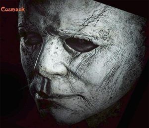 Cosmas Halloween Michael Myers Mask Trick or Treat Studio Halloween impreza Mike Mel White Full Head Latex Mask 2009299792389