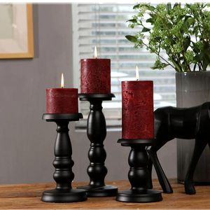 Candle Holders American Vintage Decor Iron Moroccan Style Candlestick Lantern Holder Stand Light Decoration Sconce