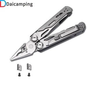 Cobras daicamping dl10 multifuncional faca dobrável alicates de várias ferramentas EDC Multitools Ferramentas de sobrevivência de acampamento ao ar livre com clipe