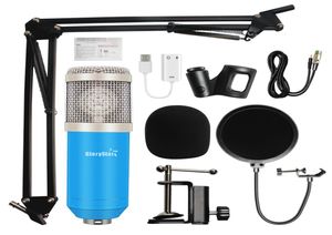 Professional Condenser Audio 35mm Wired BM800 Studio Microphone Vocal Recording KTV Karaoke Microphone Mic Wstand för Computer6703281