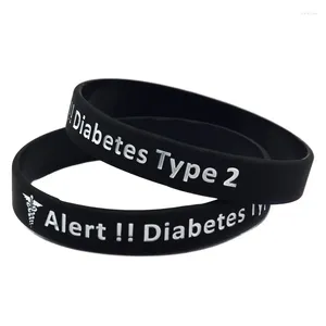 Charm Armbänder 50 PCs Alarm Diabetes Typ 2 Silikonkautschukarmband für die tägliche Erinnerung 7 Farben