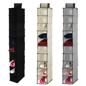 Aufbewahrungsboxen 10 -Shelf Hanging Schuh Organizer für den Kleiderschrank - Maximieren Sie den Platz und halten Sie die Schuhe ordentlich ordentlich