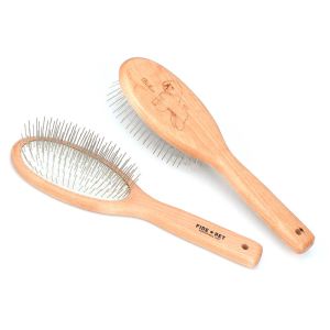 Combs Professional Wood Oval 25 мм стальной штифт для коротких или длинных волос собак и кошек, инструменты для ухода за домашними животными для больших и маленьких собак