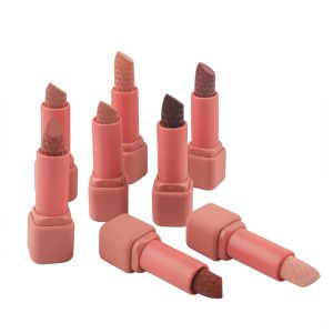 Lipstick personalizado 8 Tubo de borracha de cores colorido em forma de batom fosco de copo semestick maquia